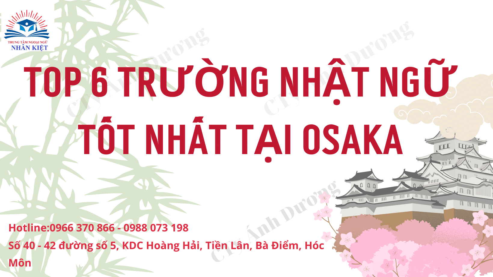 TOP 6 TRƯỜNG NHẬT NGỮ TỐT NHẤT TẠI OSAKA