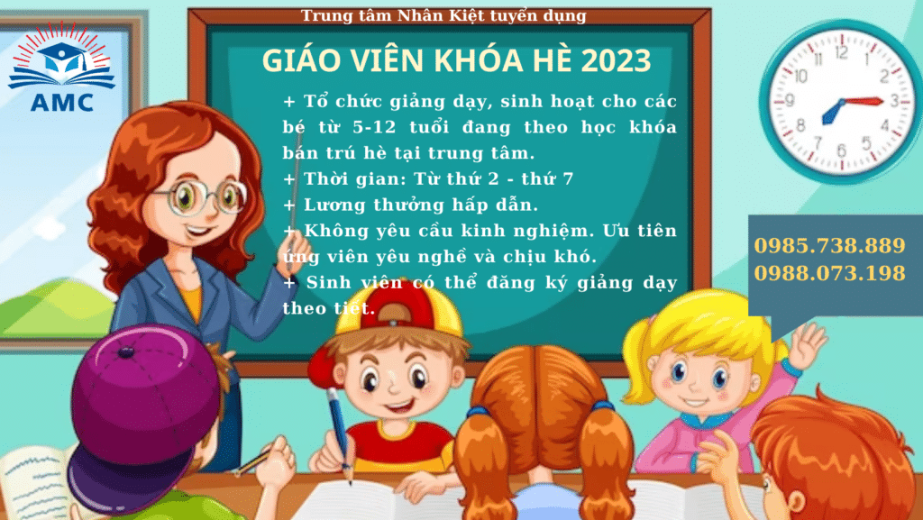 Tuyển GV dạy hè