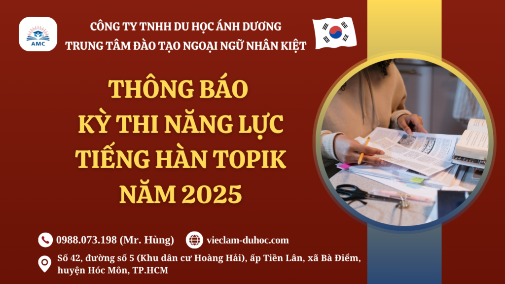 Lịch thi TOPIK 2025 và Hướng dẫn Đăng ký Chi Tiết 5 thi topik 2025